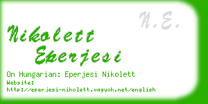 nikolett eperjesi business card